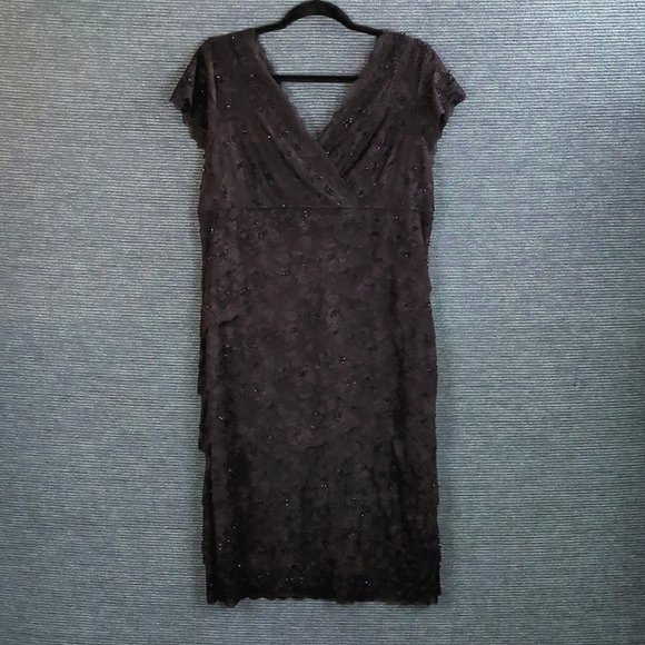 For Kitty Rescue! Blu Sage Tiered Lace Beaded Dress - Picture 10 of 13